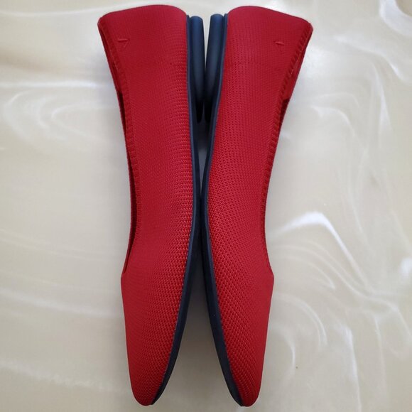 Vivaia Aria 5° Ruby Red Lightweight Pointed Toe Ballet Flats Size 41.5/10 - Picture 5 of 14